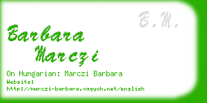 barbara marczi business card